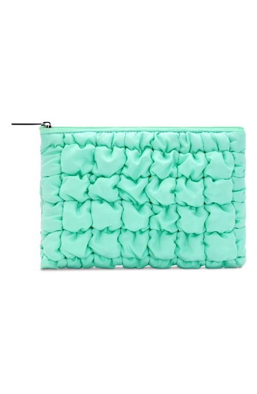 Iscream Kids' Puffy Quilted Zip Pouch in Mint Green at Nordstrom