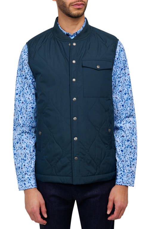 Shop Brooklyn Brigade Solid Quilted Puffer Vest In Navy