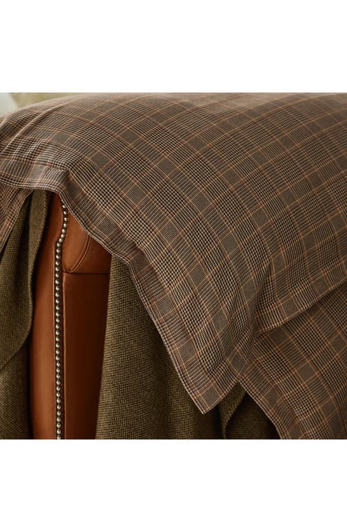 Shop Ralph Lauren Brooks Glen Plaid Duvet Cover In Brown