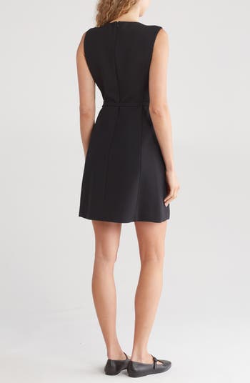 Theory Sleeveless Belted Wool Blend Dress | Nordstromrack