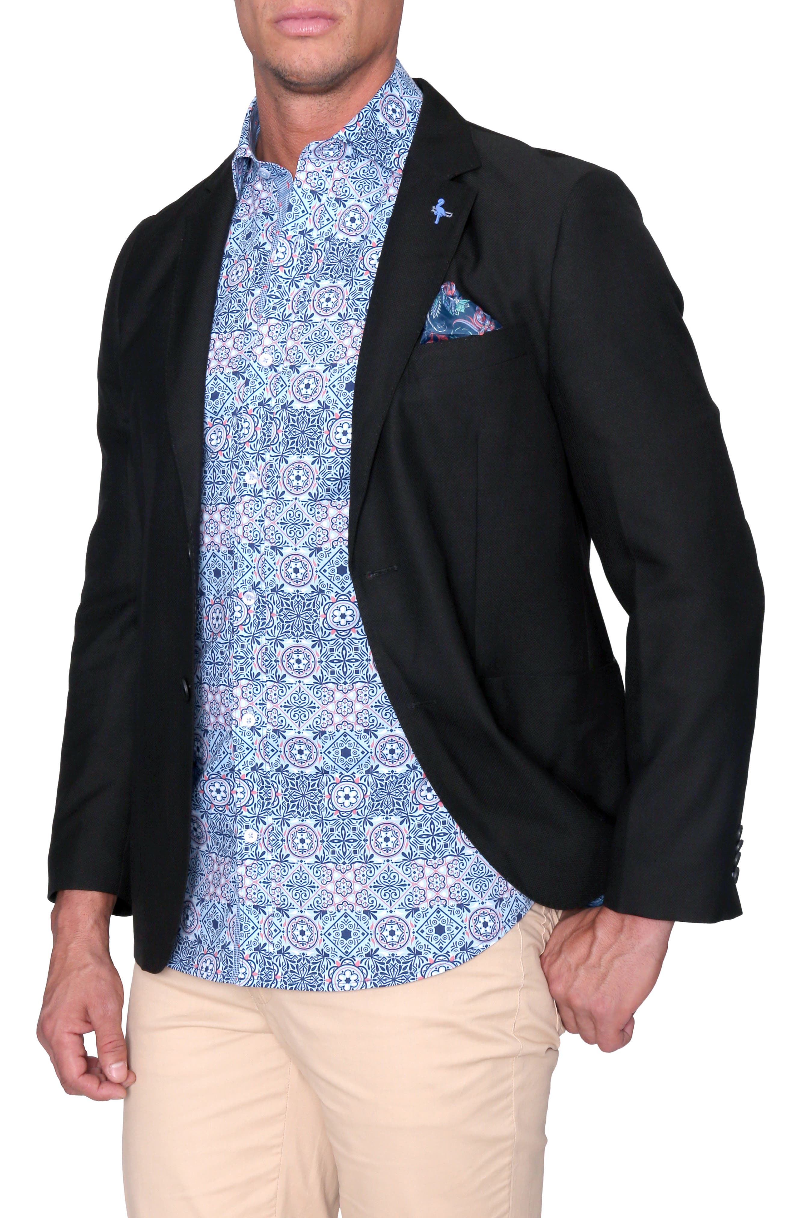 TailorByrd Textured Basic Two Button 