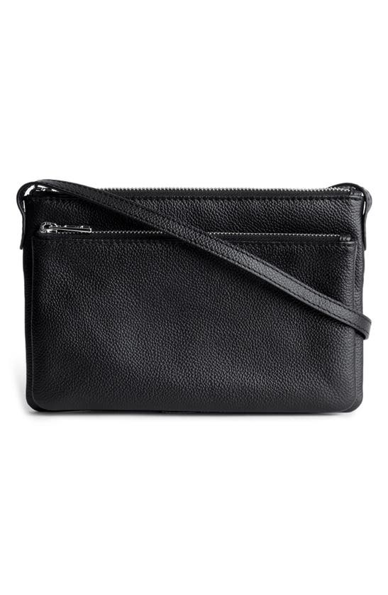 Shop Zadig & Voltaire Stella Wings Leather Crossbody Bag In Noir