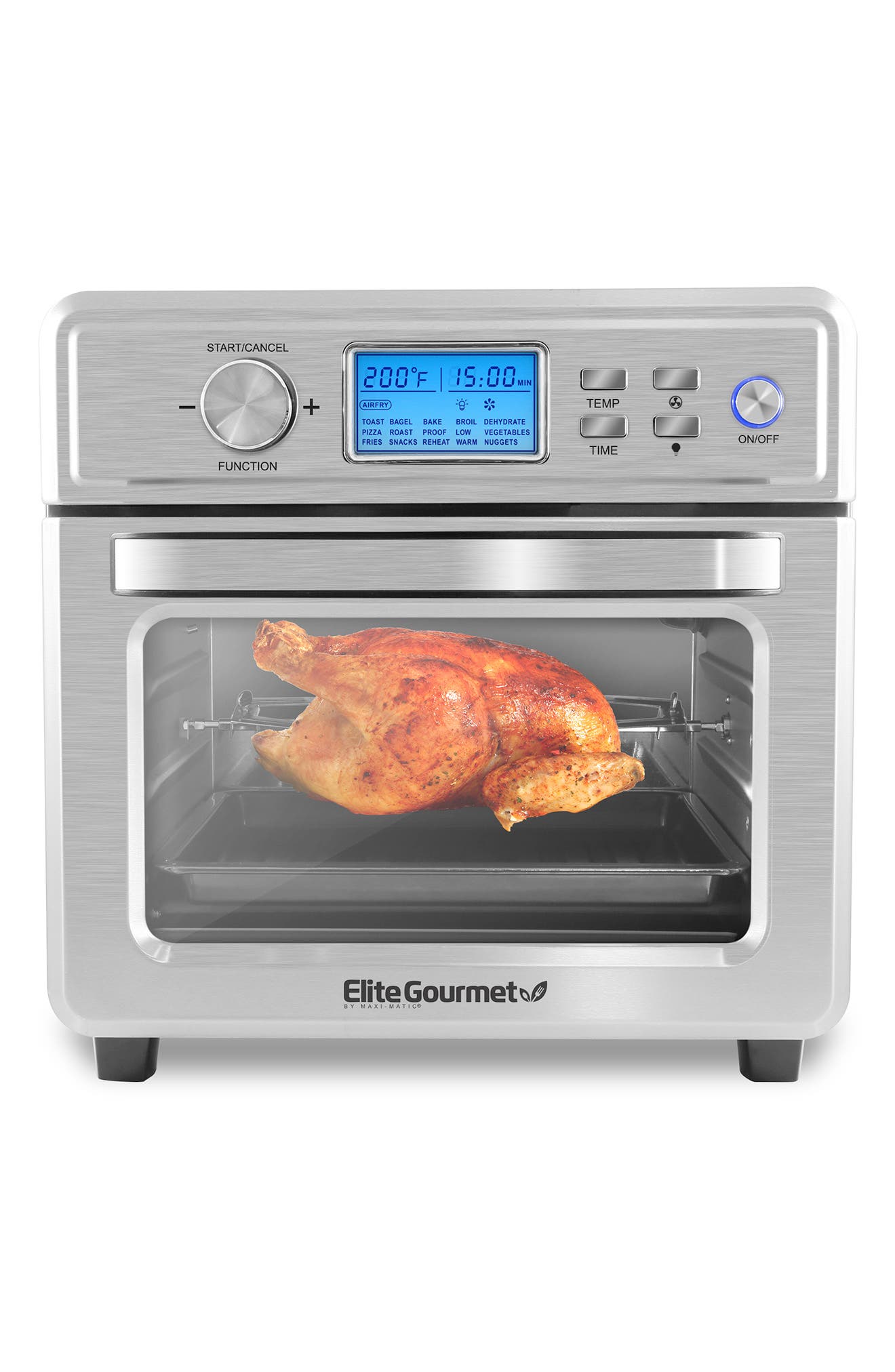 Maxi-matic Elite Eaf8190d Stainless Steel 21l Digital Air Fryer Oven In Silver