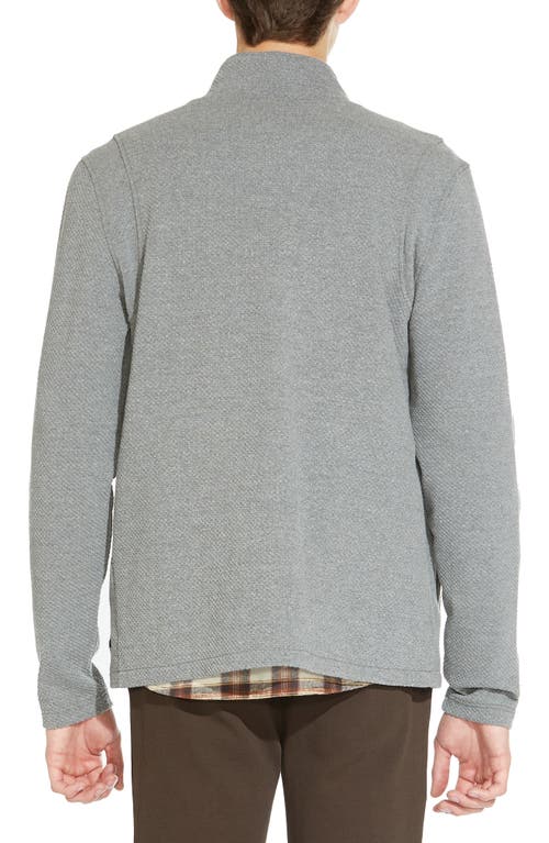 Civil Society Textured Zip-up Jacket In Heather Charcoal
