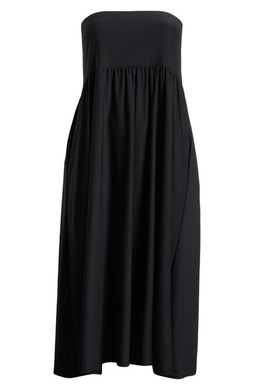 24seven Comfort Apparel Foldover Maxi Skirt In Black