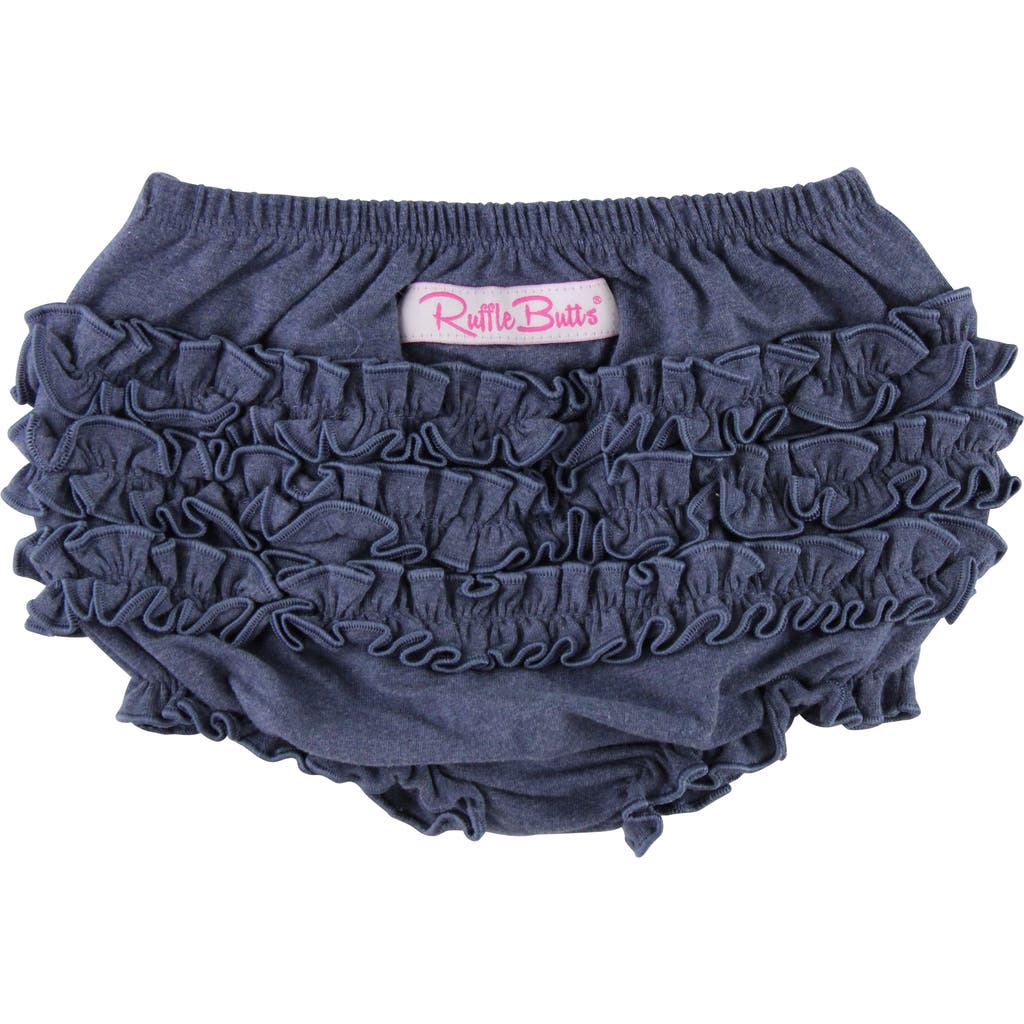 Rufflebutts Baby/toddler Knit Rufflebutt Bloomer In Faux Denim