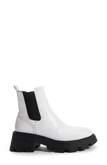 Shop Topshop Bella Chunky Chelsea Boot In White