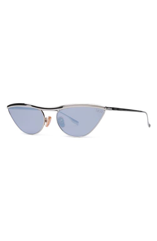 Shop Dezi Toxica 59mm Cat Eye Sunglasses In Toxica Silver/silver Flash