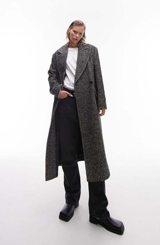 TOPSHOP WOOL BLEND LONGLINE COAT