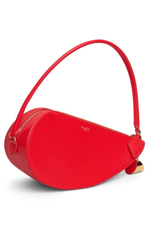 Shop Alaïa Le Demi Coeur Leather Shoulder Bag In Rouge