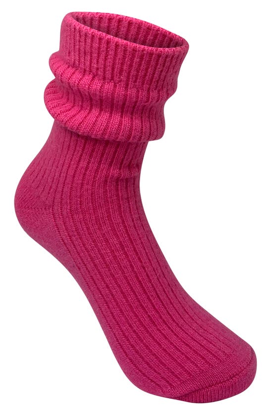 High Heel Jungle Cashmere Blend Crew Socks In Pink