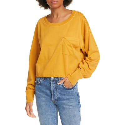 Free People Austin Long Sleeve Shirt, Metallic