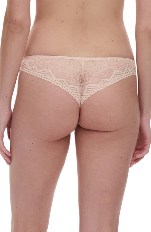 Shop Chantelle Lingerie Origins Thong In Beige Blush