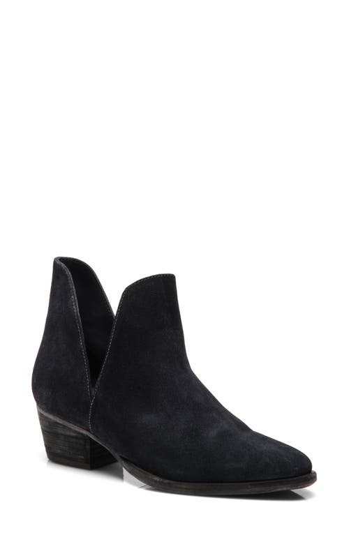 Free People Charm Double-V Ankle Bootie in Smoke Suede