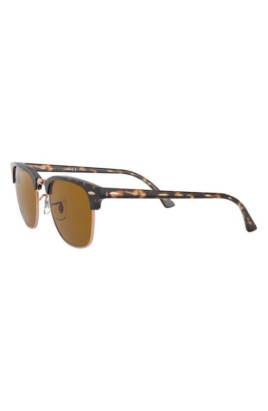 Ray Ban Clubmaster 51mm Sunglasses In Shiny Havana/ Brown