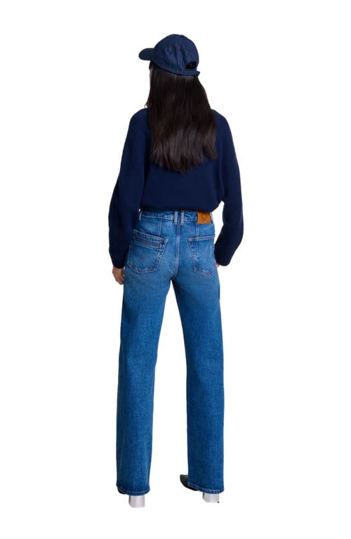 Shop Maje Straight-leg Jeans In Blue