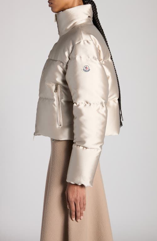 Shop Moncler Bonnelles Down Puffer Jacket In Beige