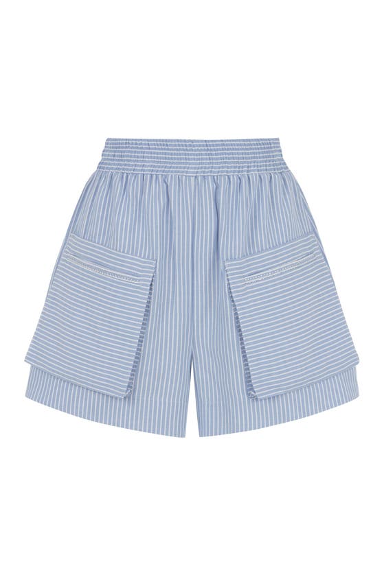 Shop Nocturne Striped Mini Shorts With Pockets In Multi-colored