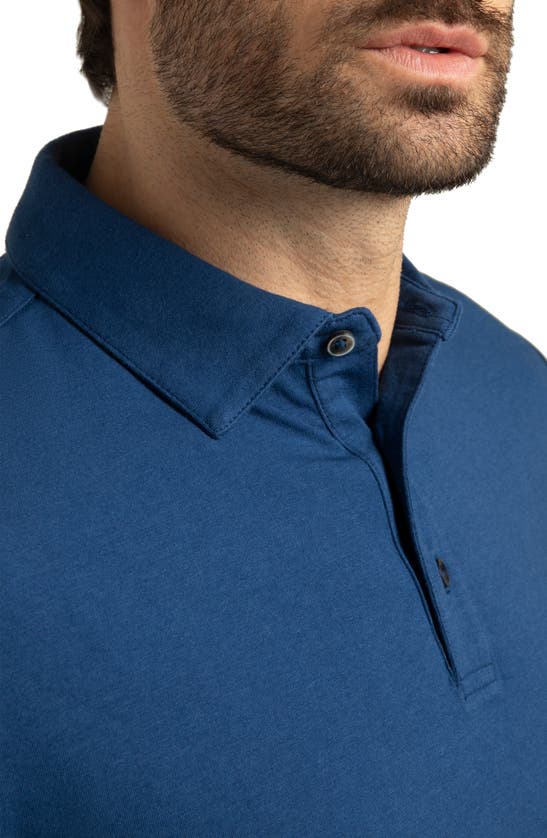 Shop Hypernatural Pinehurst Classic Fit Cotton Blend Golf Polo In Coastal Navy