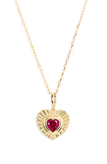 ARGENTO VIVO ARGENTO VIVO STERLING SILVER CUBIC ZIRCONIA HEART PENDANT NECKLACE 