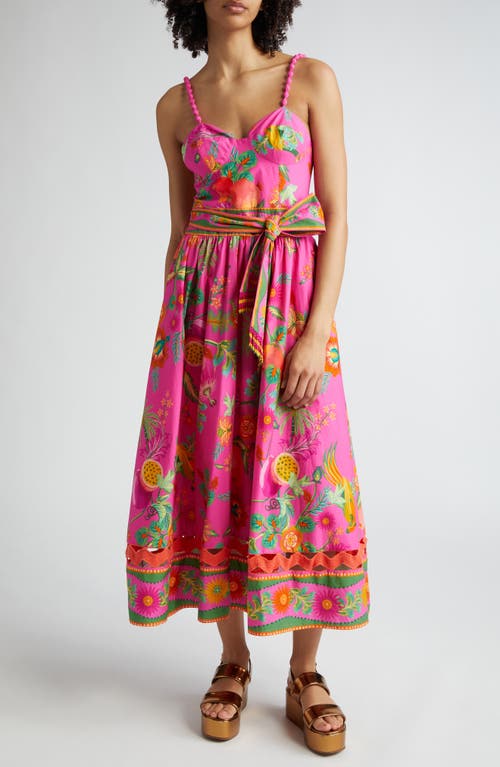 Shop Farm Rio Delicate Fruit Garden Maxi Dress In Pink