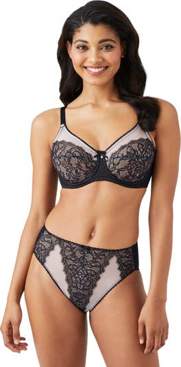 Satin And Lace Retro Underwire Bra curated on LTK