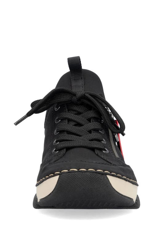 Shop Rieker Angela Sneaker In Black/black