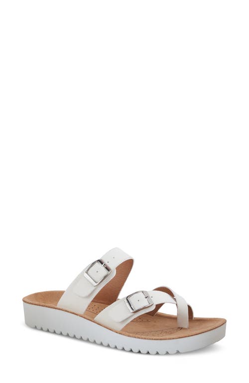 Flexus By Spring Step Bayside Wedge Slide Sandal In White