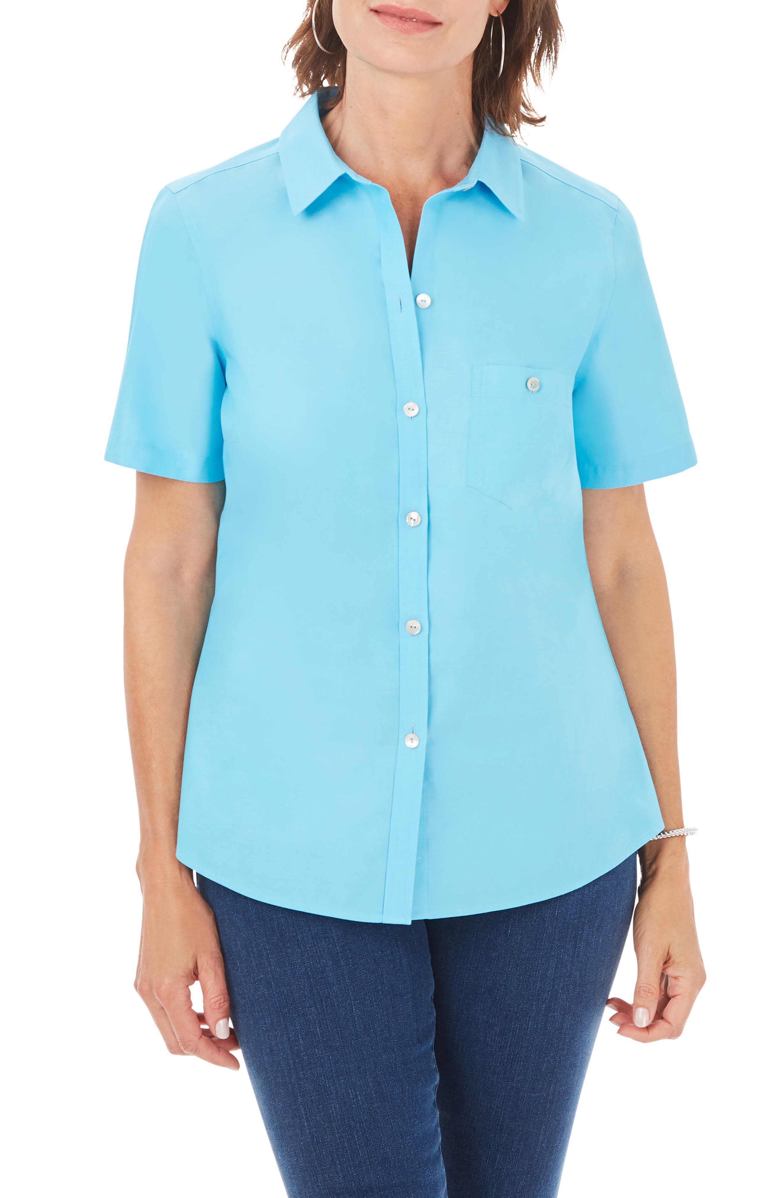 Foxcroft Hampton Short Sleeve Non-Iron 