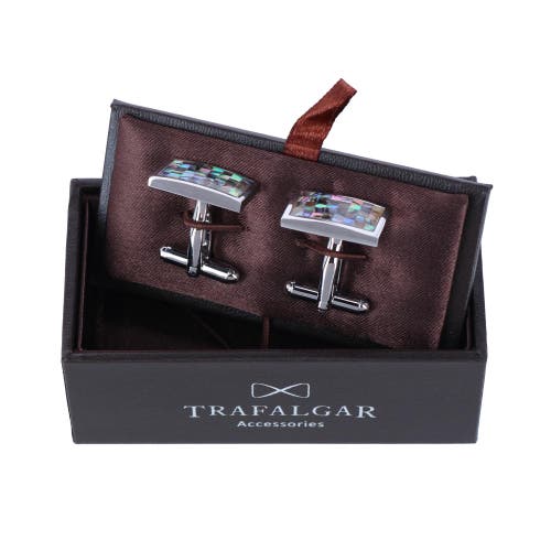 Trafalgar Walken The Mother Of Pearl Cufflinks In Silver