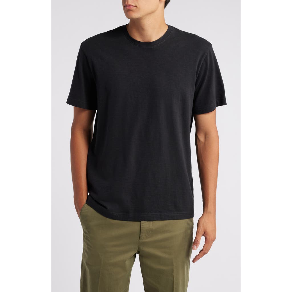 Treasure & Bond Lived In Slub Jersey Crewneck T-shirt In Black Caviar