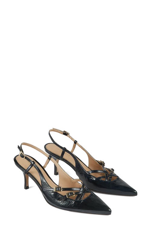 Shop Lk Bennett Caprice Slingback Pointed Toe Pump In Midnight