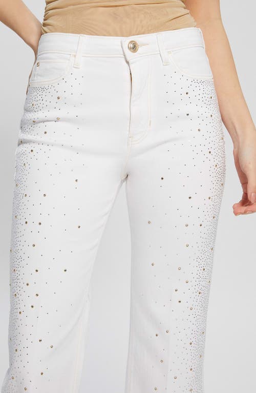 Guess Women's 1981 Embellished Kick Flare Jeans In Soda Bling