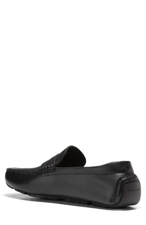 Cole Haan Men's Grand Laser Penny Driving Loafer Men's Shoes In Black/black