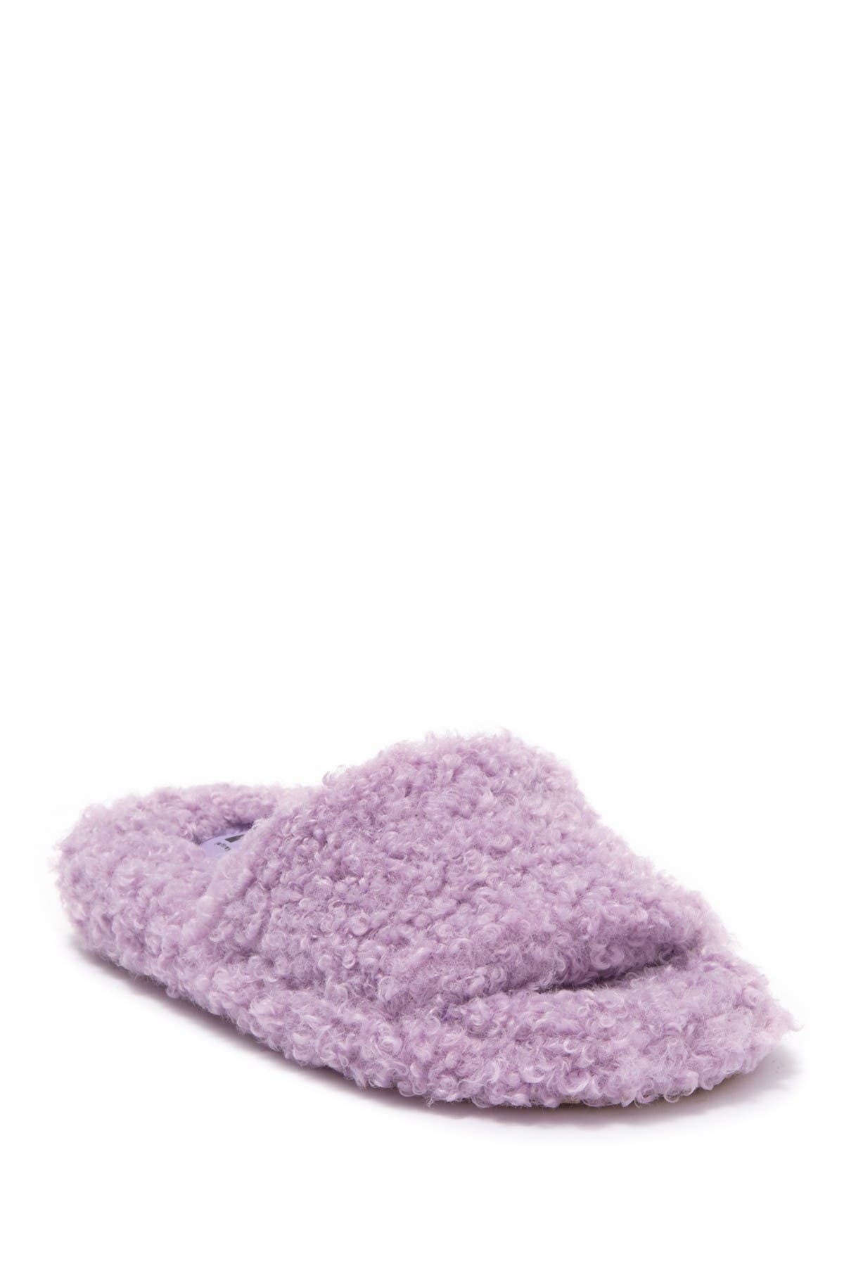 Jeffrey Campbell Faux Fur Slide Slipper In Light/pastel Purple