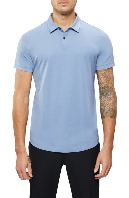 Cuts Trim Fit Cotton Blend Polo In Infinity Blue