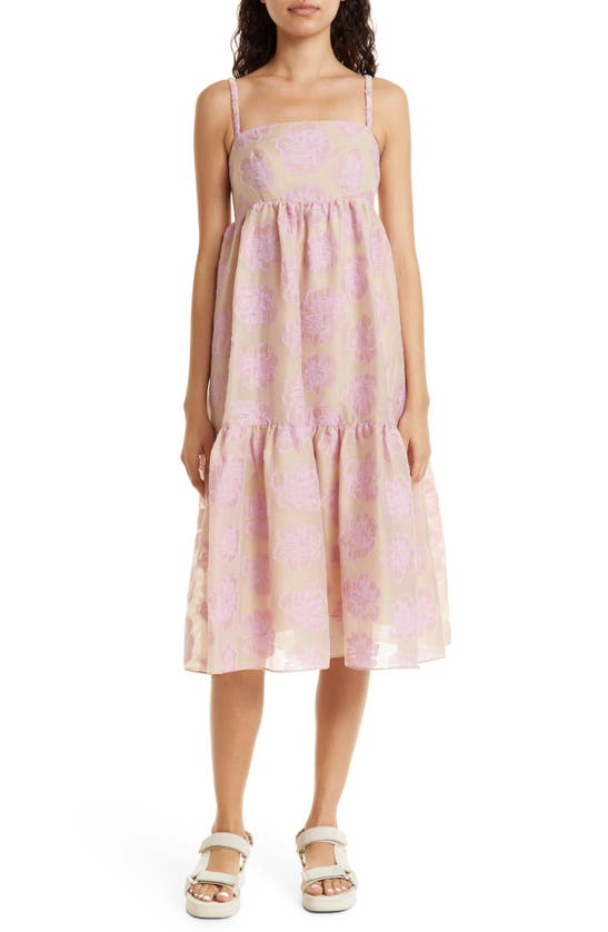 BAUM UND PFERDGARTEN AVIANA FLORAL JACQUARD EMPIRE WAIST DRESS