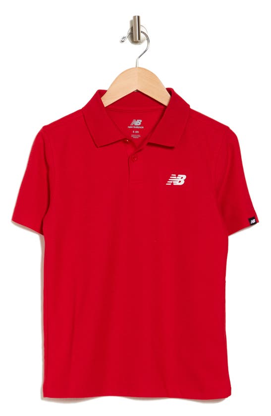 Shop New Balance Kids' Golf Polo In Team Red