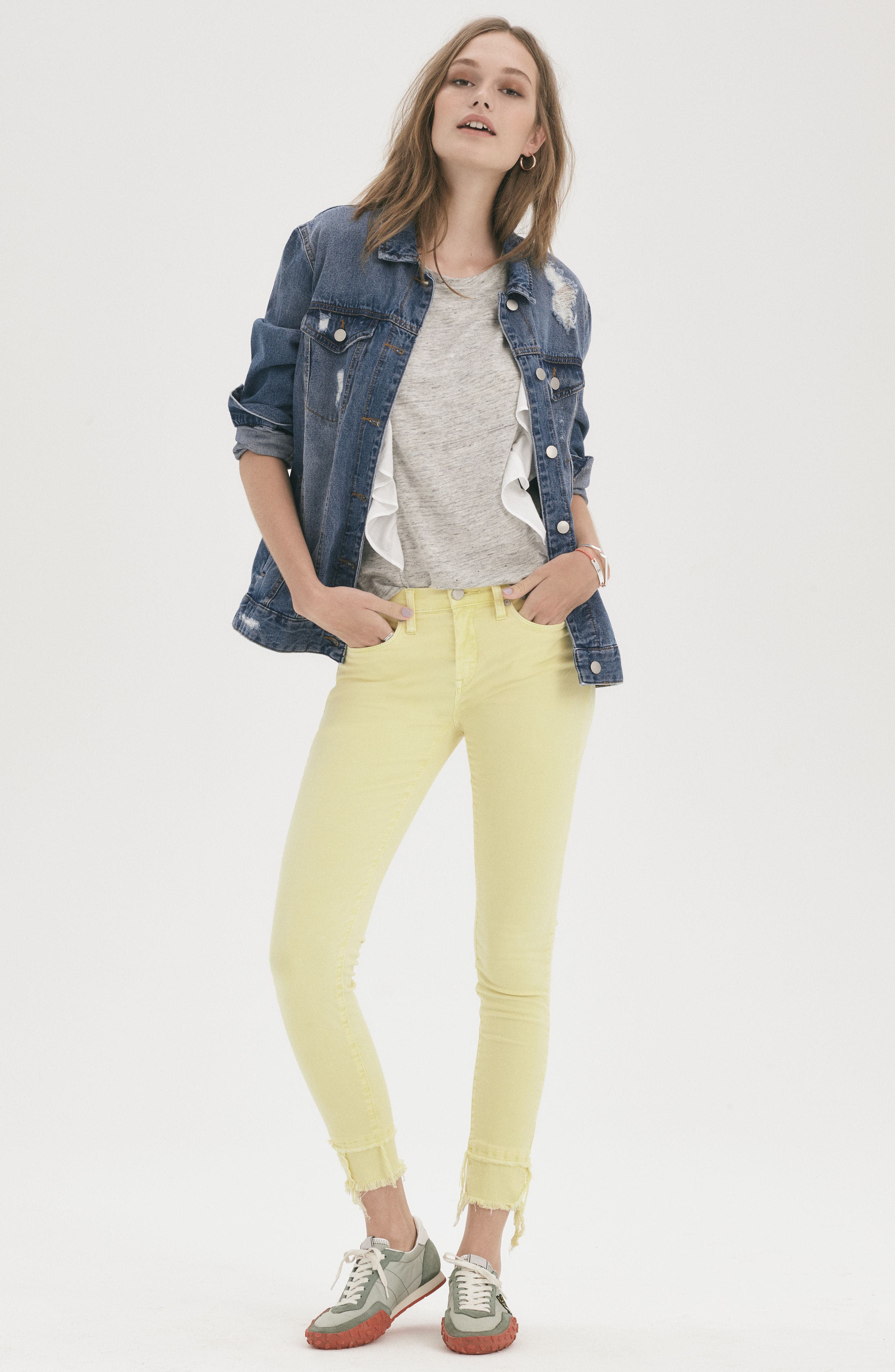 bp puff sleeve denim jacket