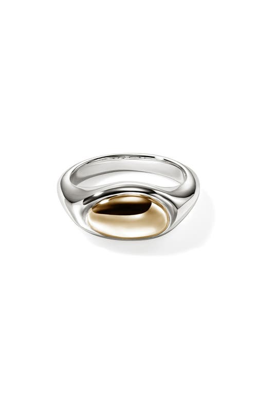 John Hardy Pebble Ring, Sterling Silver, Gold In Silver