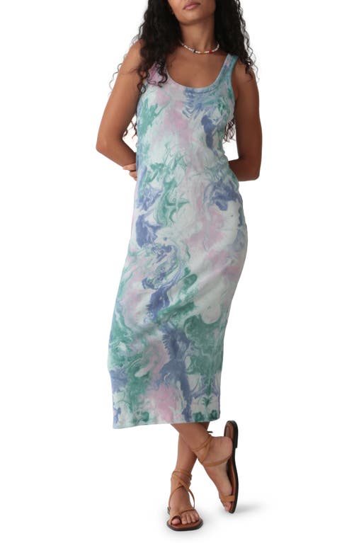 Charlie Marble Rib Midi Dress in Lavender/Jade Multi