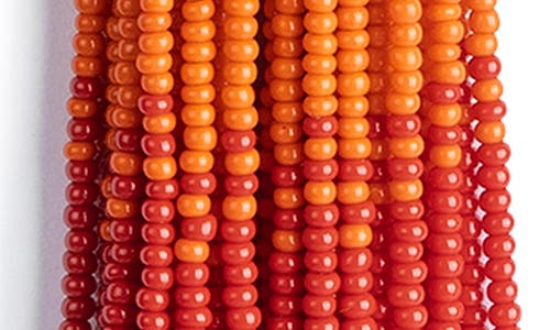 Deepa Gurnani Lalika Bead Drop Earrings In Orange