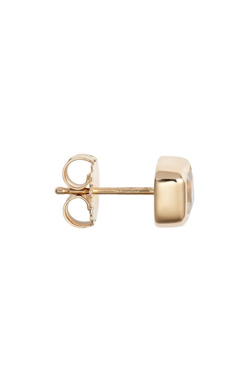 Anzie Cleo Jaeda Square Topaz Stud Earrings In Yellow Gold