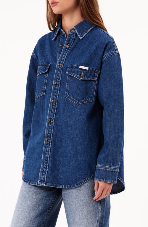 Shop Rolla's Classic Denim Shacket In Ashley Blue