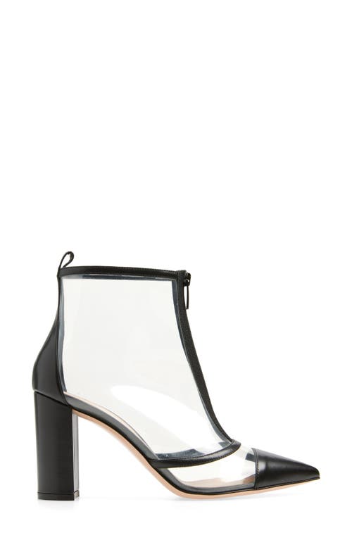 Gianvito Rossi Plexi Transparent Bootie In Black