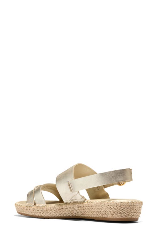 Shop Cole Haan Cloudfeel Tilden Sandal In Soft Gold