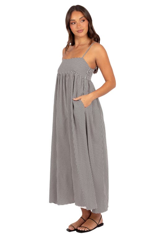 Petal And Pup Petal & Pup Andy Houndstooth Maxi Dress In Gray