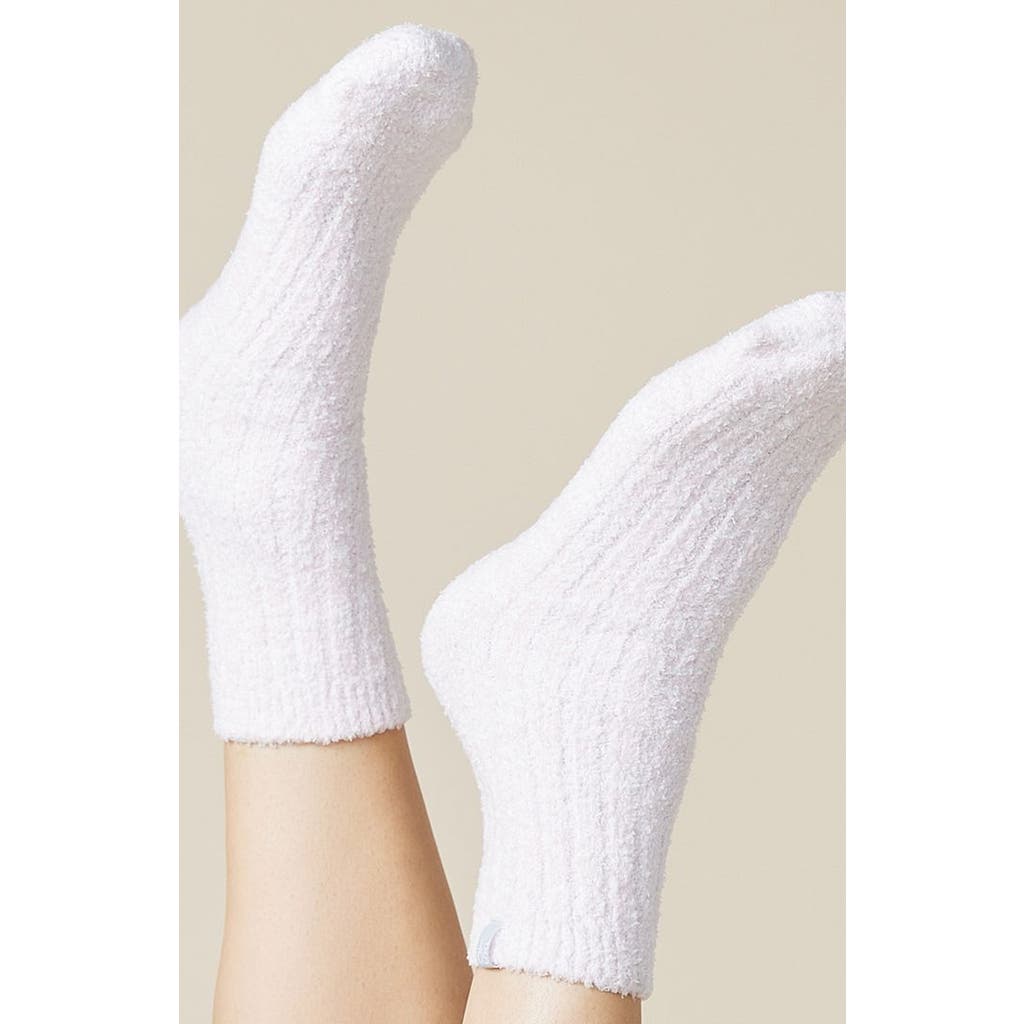 Softies Marshmallow Crew Socks With Grippers In Heather Blush Pink