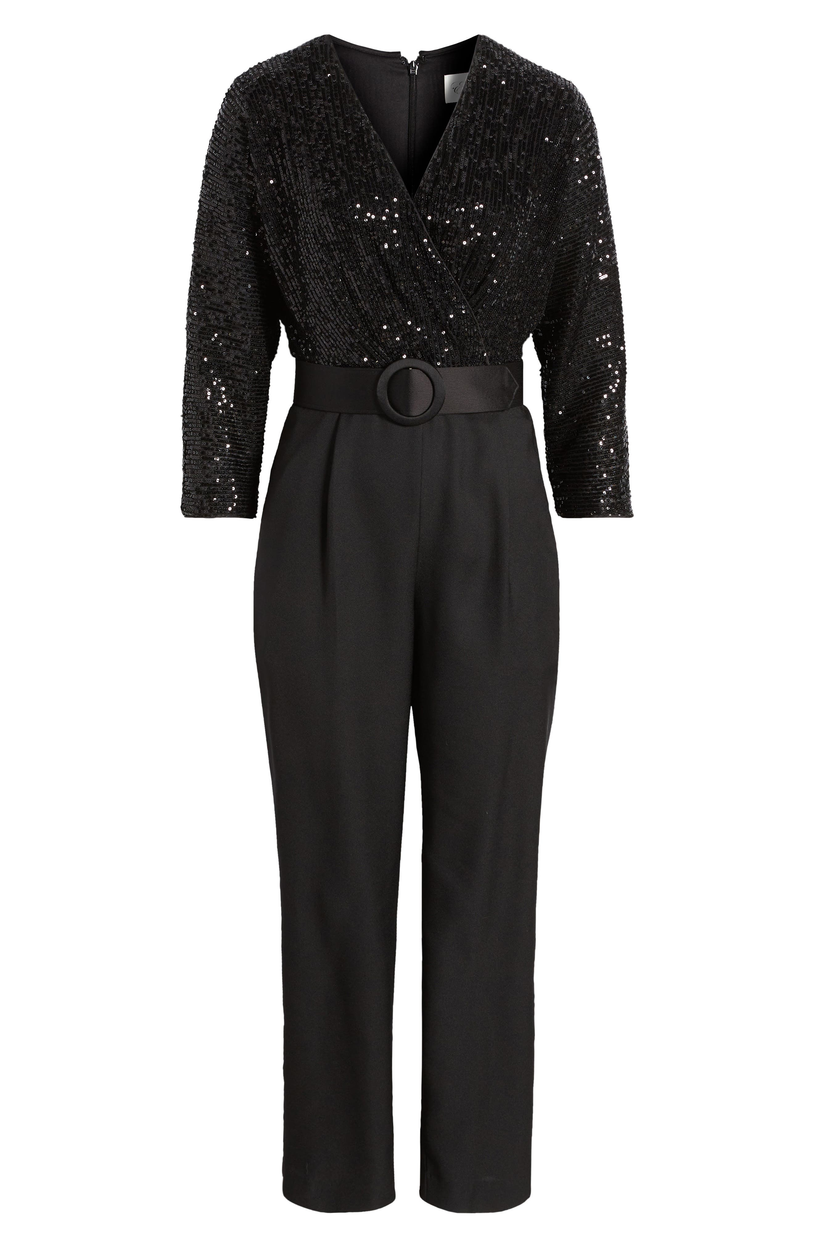 Eliza j sequin embellished clearance jumpsuit