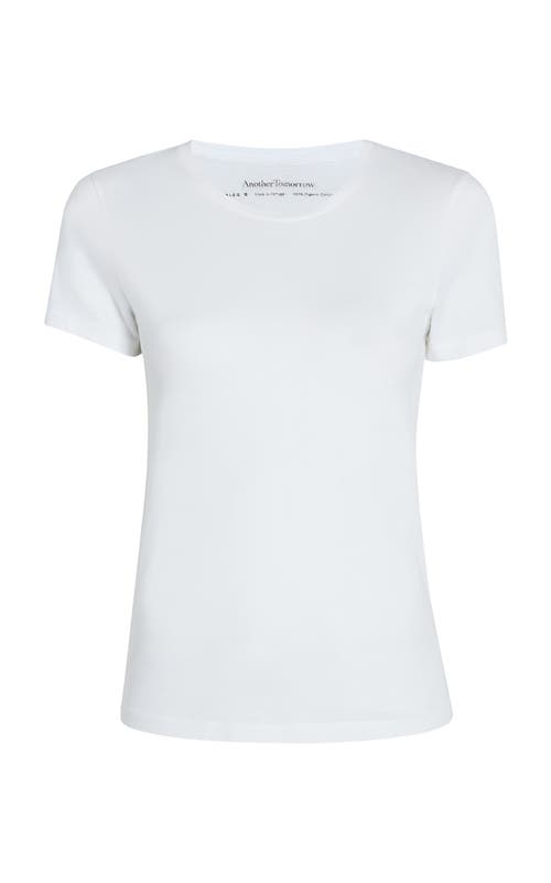 Another Tomorrow T-shirt Mit Rundem Ausschnitt In White